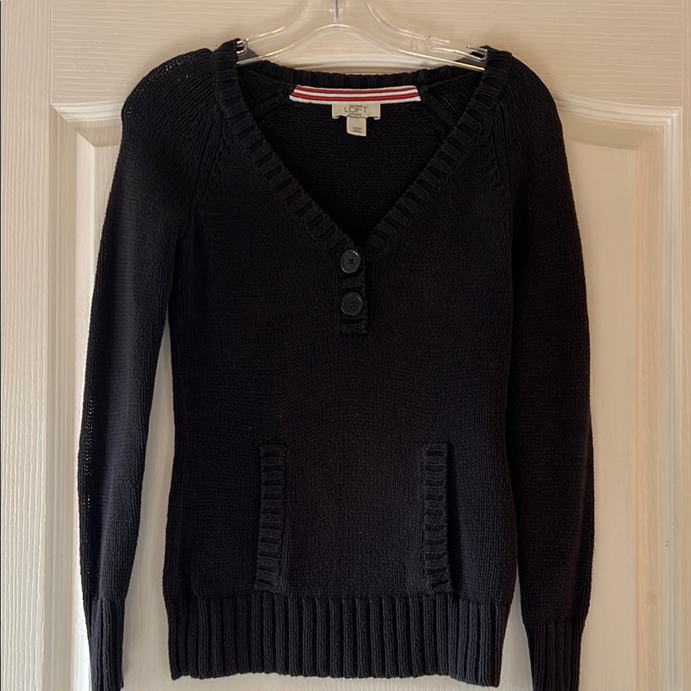 Loft Navy Blue Knit Sweater